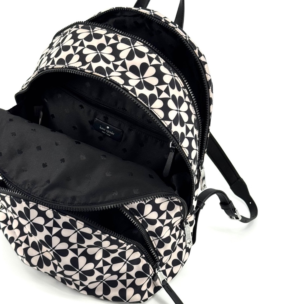 Kate Spade Karissa Clover/Spade Geo Nylon Large Backpack - Picture 6 of 14